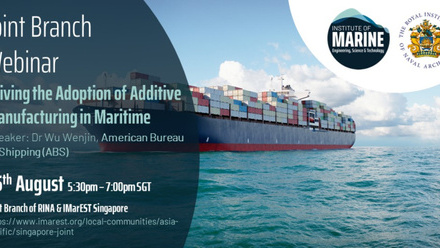 Image for WEBINAR: Driving the Adoption of Additive Manufacturing in Maritime (6788)